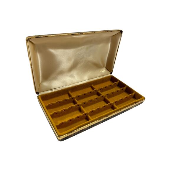 1960s MELE Jewelry Case Travel Box Clamshell - Picture 2 of 14